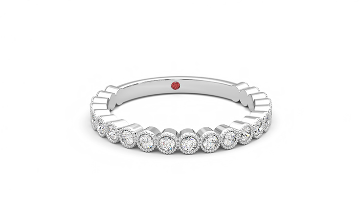 Taylor & Hart Wisteria Wedding Ring 360 degree image 2