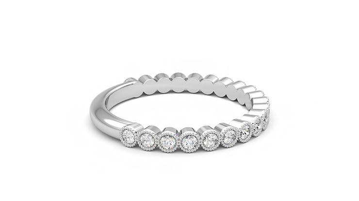 Taylor & Hart Wisteria Wedding Ring 360 degree image 10