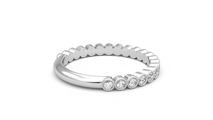 Taylor & Hart Wisteria Wedding Ring 360 degree image 12