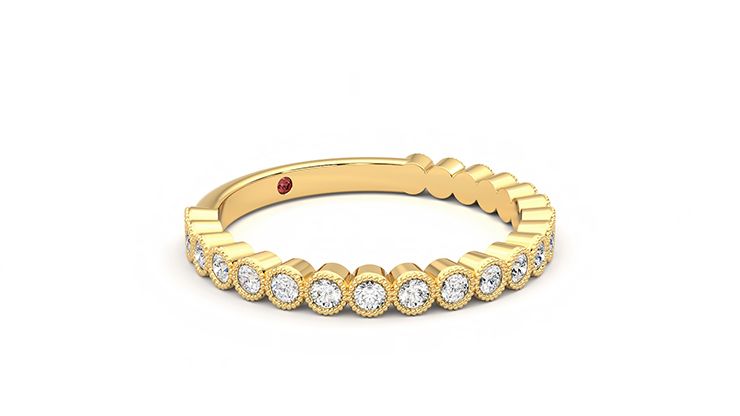 Taylor & Hart Wisteria Wedding Ring 360 degree image 6