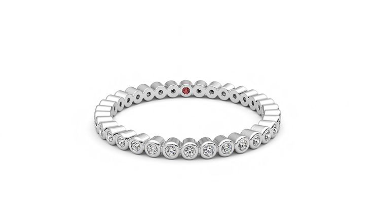 Taylor & Hart Yarrow Wedding Ring 360 degree image 1