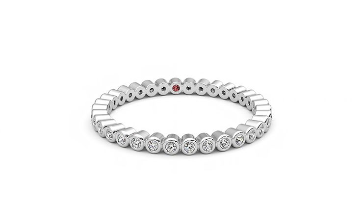 Taylor & Hart Yarrow Wedding Ring 360 degree image 2
