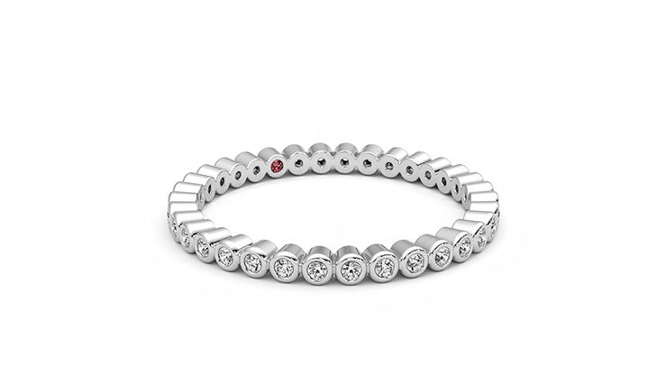 Taylor & Hart Yarrow Wedding Ring 360 degree image 5