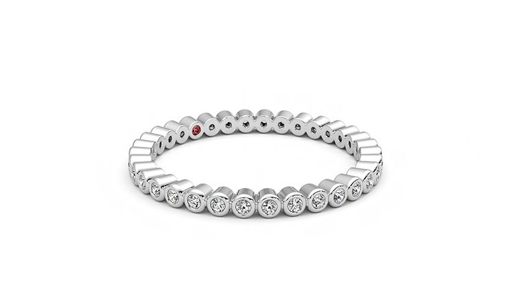 Taylor & Hart Yarrow Wedding Ring 360 degree image 6