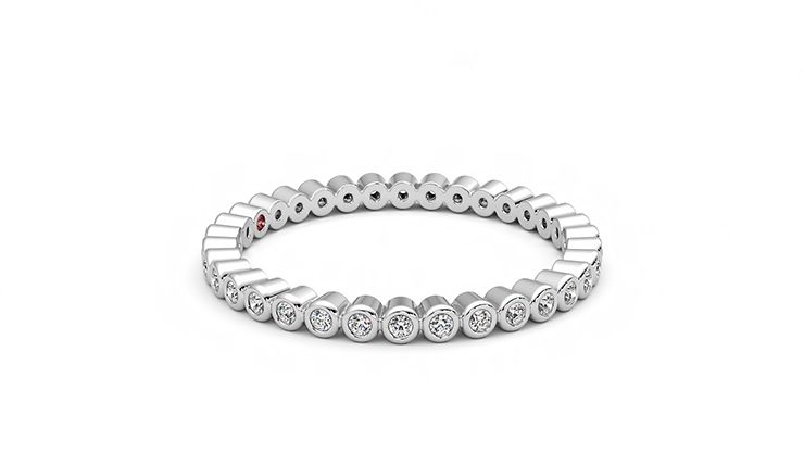 Taylor & Hart Yarrow Wedding Ring 360 degree image 8