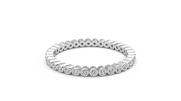 Taylor & Hart Yarrow Wedding Ring 360 degree image 9