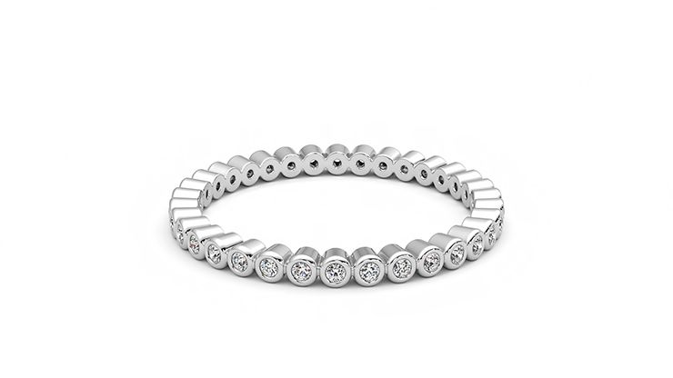 Taylor & Hart Yarrow Wedding Ring 360 degree image 12