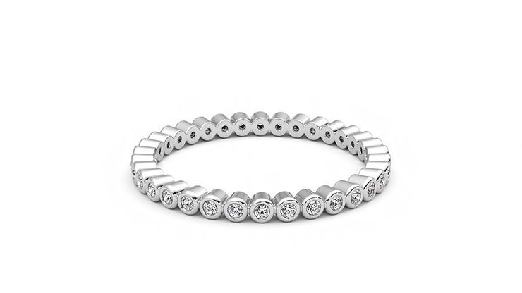 Taylor & Hart Yarrow Wedding Ring 360 degree image 18