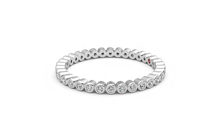 Taylor & Hart Yarrow Wedding Ring 360 degree image 22
