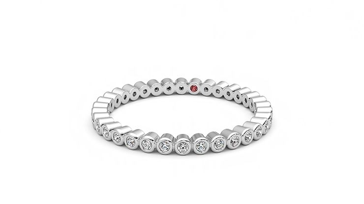 Taylor & Hart Yarrow Wedding Ring 360 degree image 27