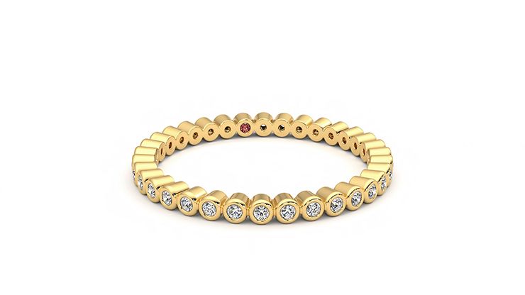 Taylor & Hart Yarrow Wedding Ring 360 degree image 3