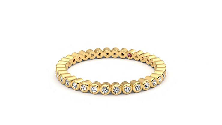 Taylor & Hart Yarrow Wedding Ring 360 degree image 25