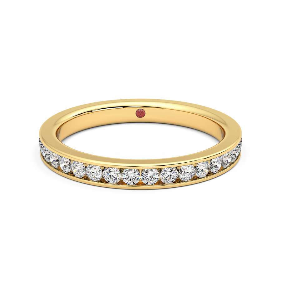 Begonia | 18ct Yellow Gold channel set wedding ring | Taylor & Hart