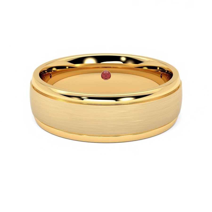 18K Yellow Gold Band Ring - 