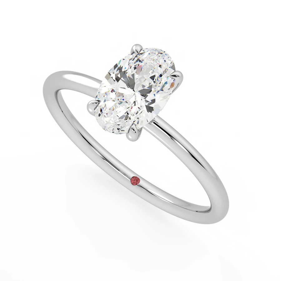 Demure Ring - 0.70ct Oval Lab-Grown Diamond