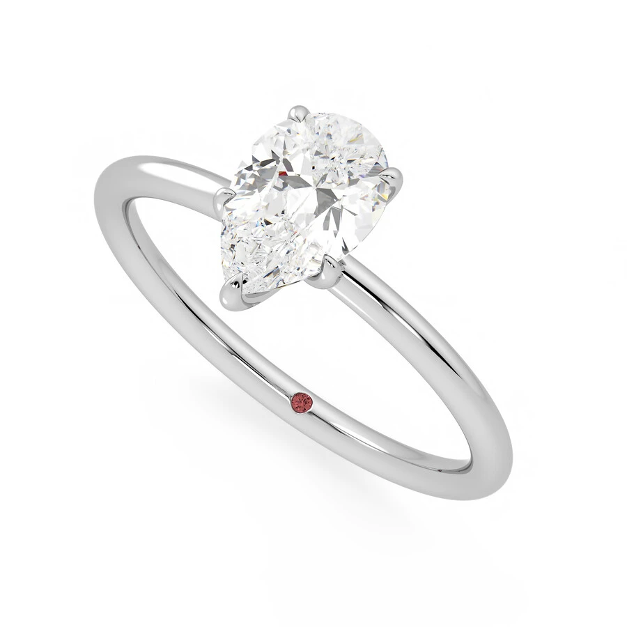 Demure Ring - 0.80ct Pear Lab-Grown Diamond