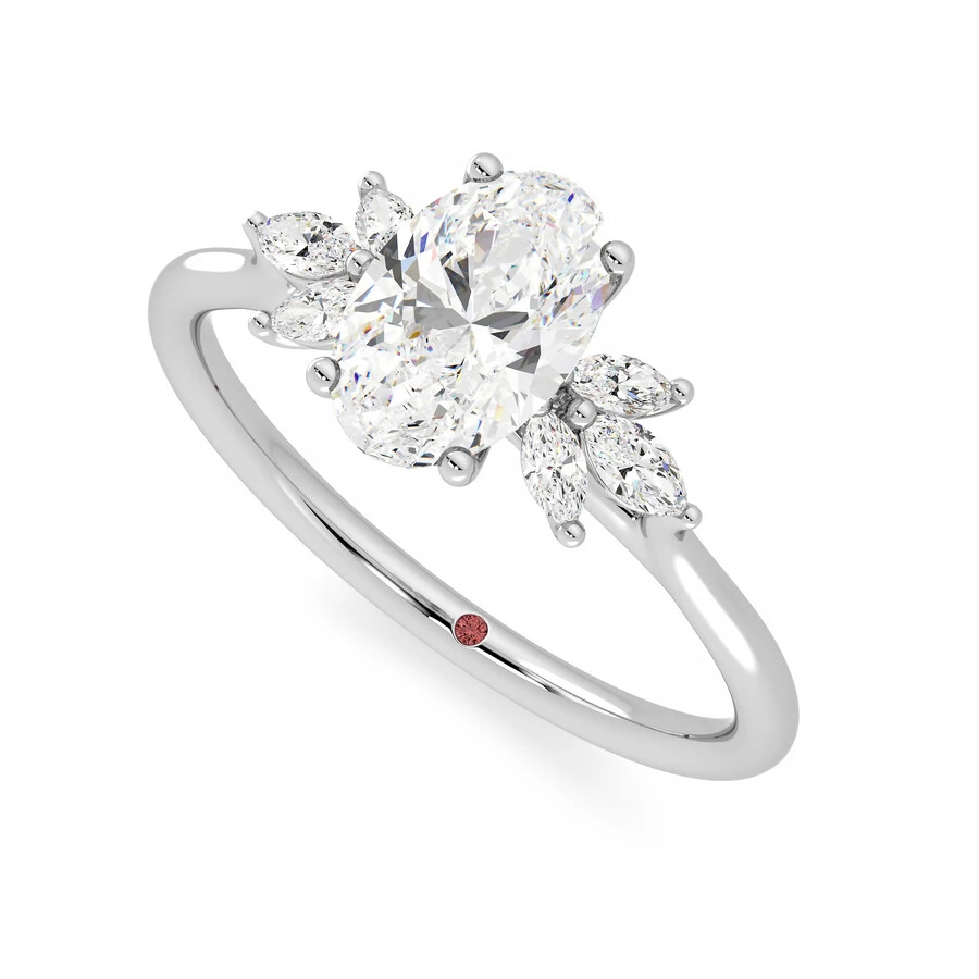 Lantana Ring - 0.70ct Oval Lab-Grown Diamond